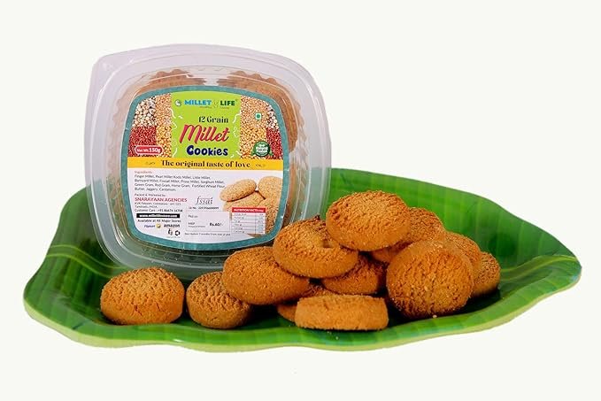 12 Grain Millet Cookies 300g (2 * 150g) Pack 2 Tasty and Nutritious Millet Cookies - Image 2